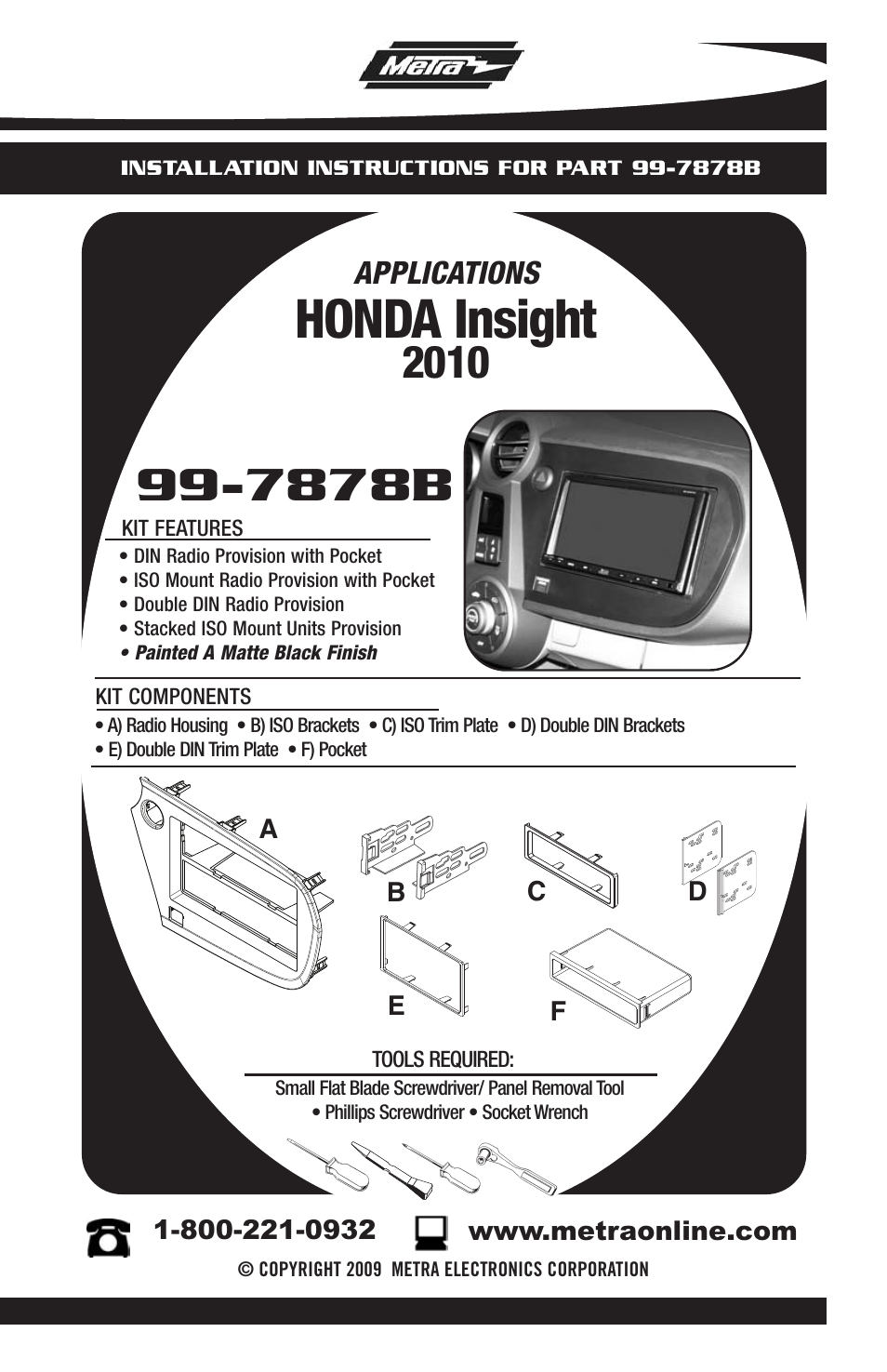Metra Electronics 99-7878B User Manual | 8 pages