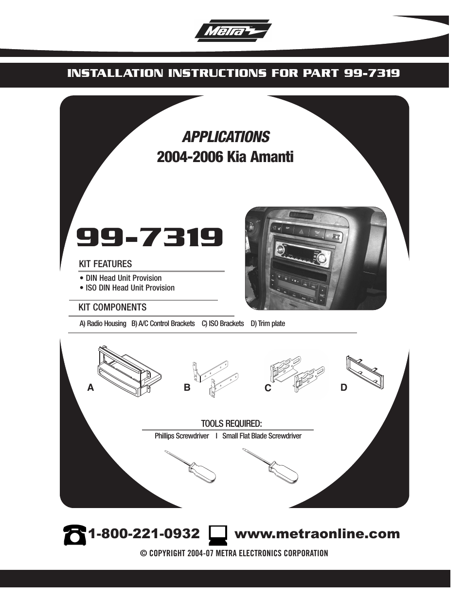 Metra Electronics 99-7319 User Manual | 8 pages