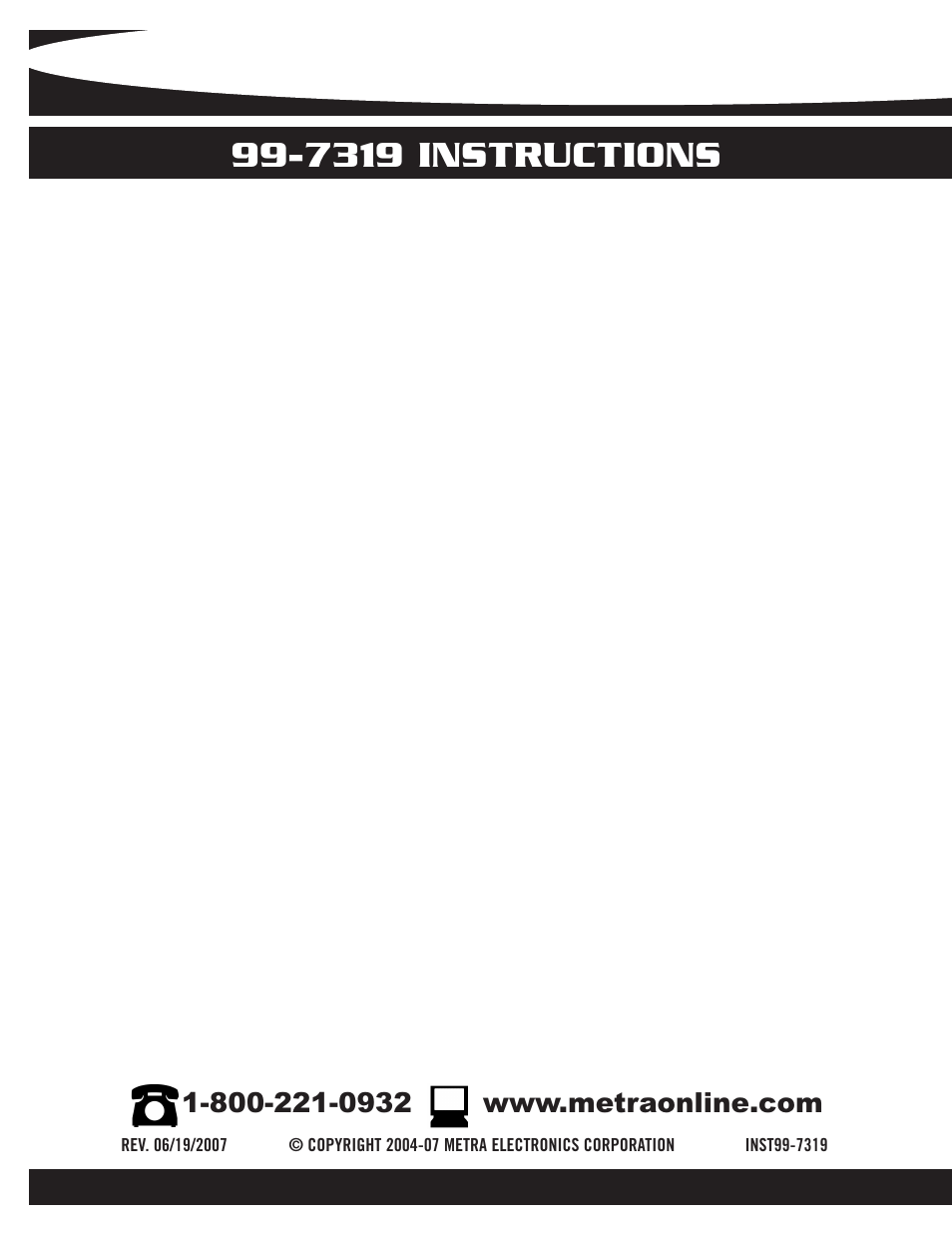 7319 instructions | Metra Electronics 99-7319 User Manual | Page 8 / 8