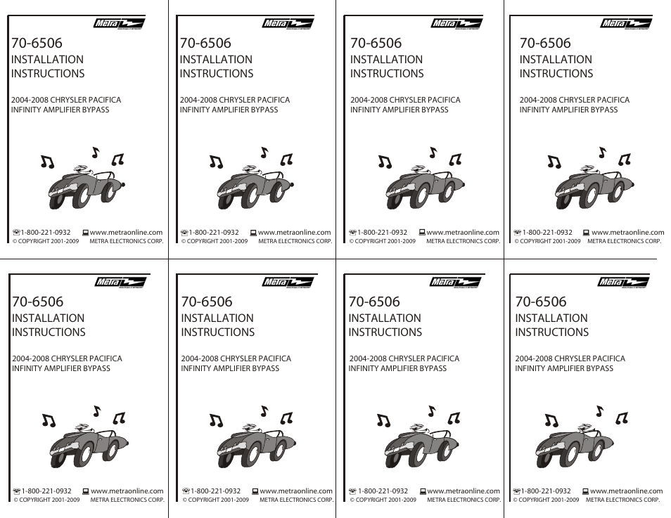 Metra Electronics 70-6506 User Manual | 2 pages