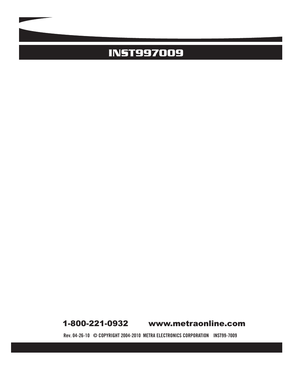 Metra Electronics 99-7009 User Manual | Page 8 / 8