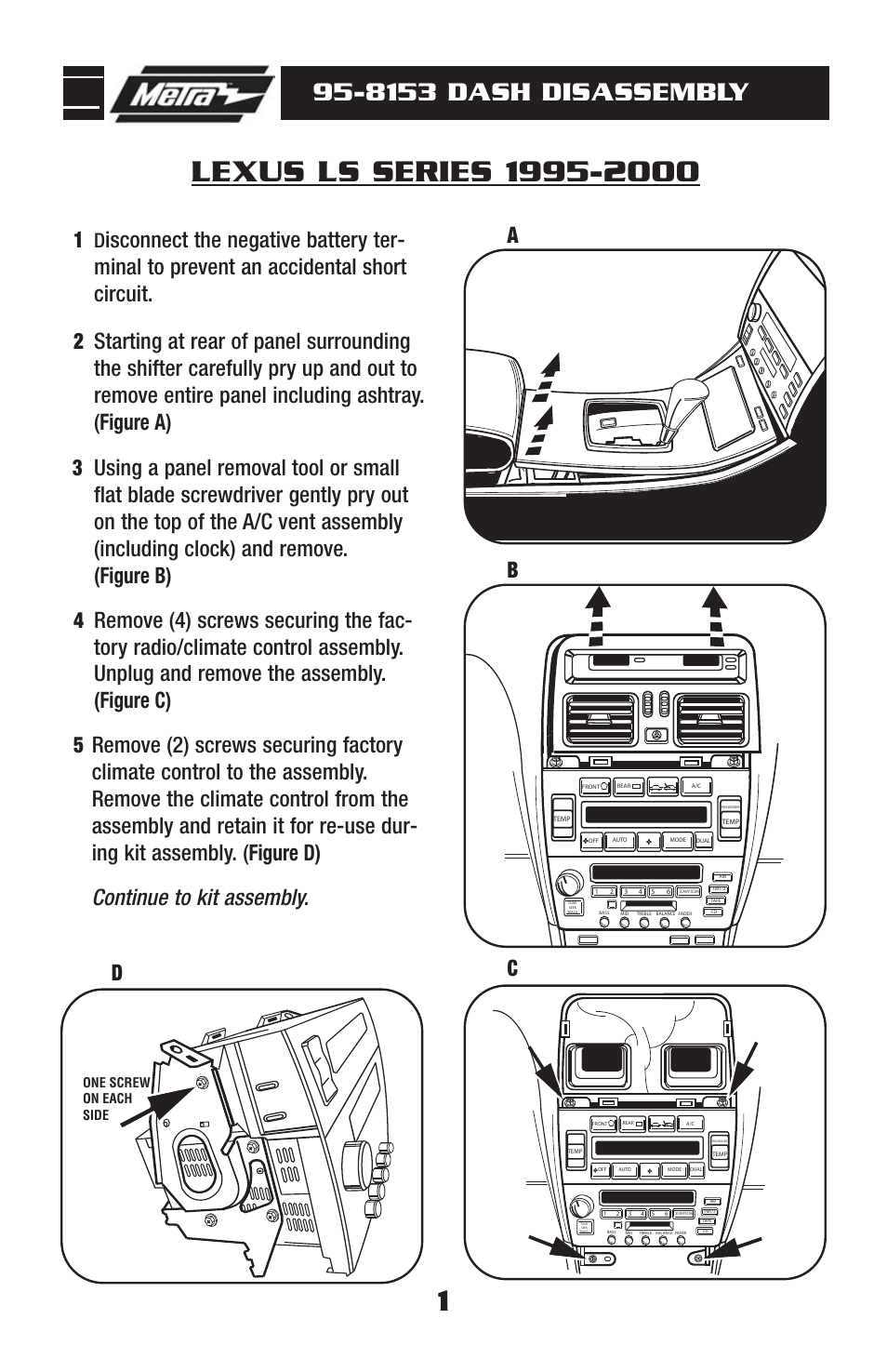 8153 dash disassembly | Metra Electronics 95-8153 User Manual | Page 3 / 8
