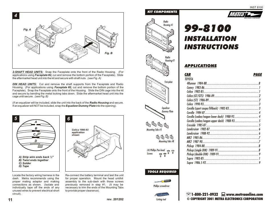 Metra Electronics 99-8100 User Manual | 6 pages