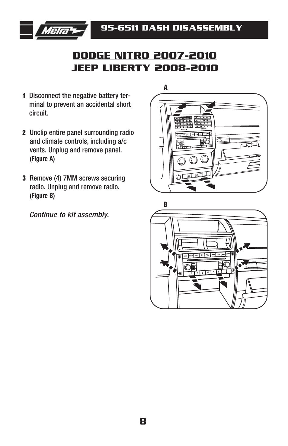 6511 dash disassembly | Metra Electronics 95-6511 User Manual | Page 10 / 20