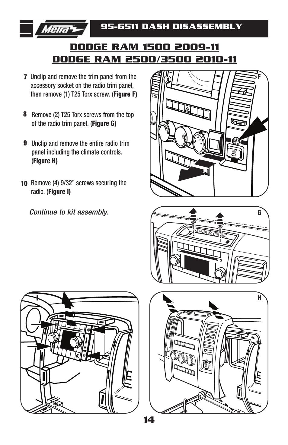 6511 dash disassembly | Metra Electronics 95-6511 User Manual | Page 16 / 20