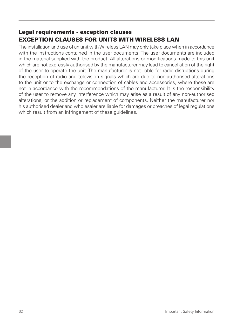 Legal requirements - exception clauses | MAXDATA PRO 8100 IWS User Manual | Page 16 / 44