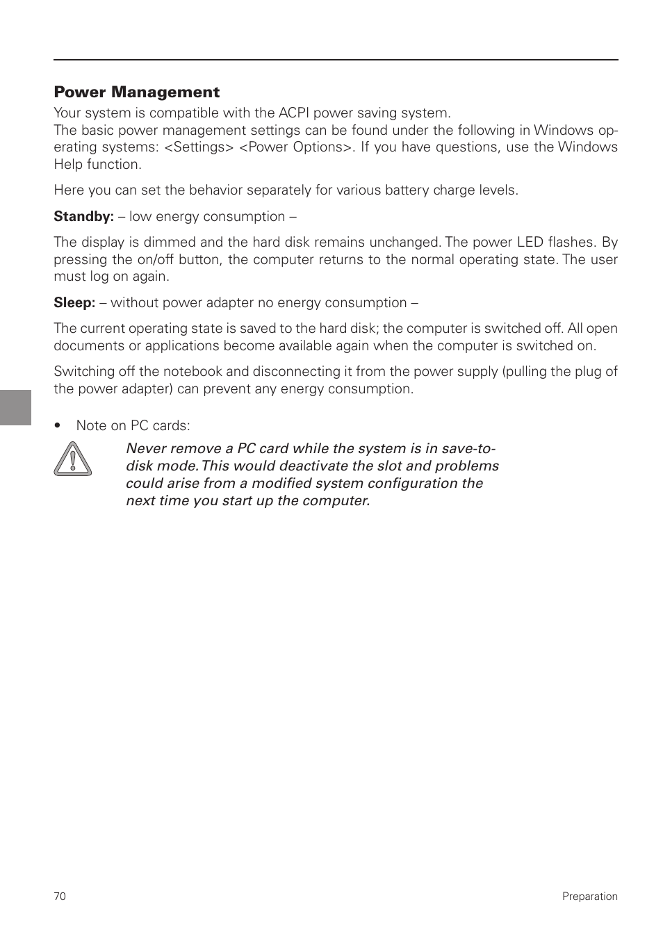 Power management | MAXDATA PRO 8100 IWS User Manual | Page 24 / 44