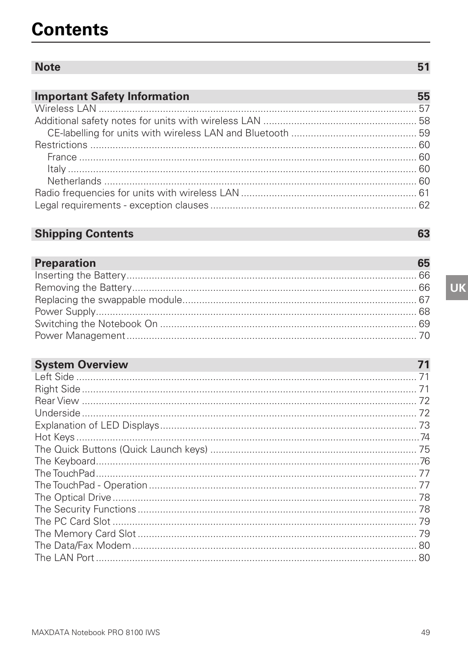 MAXDATA PRO 8100 IWS User Manual | Page 3 / 44