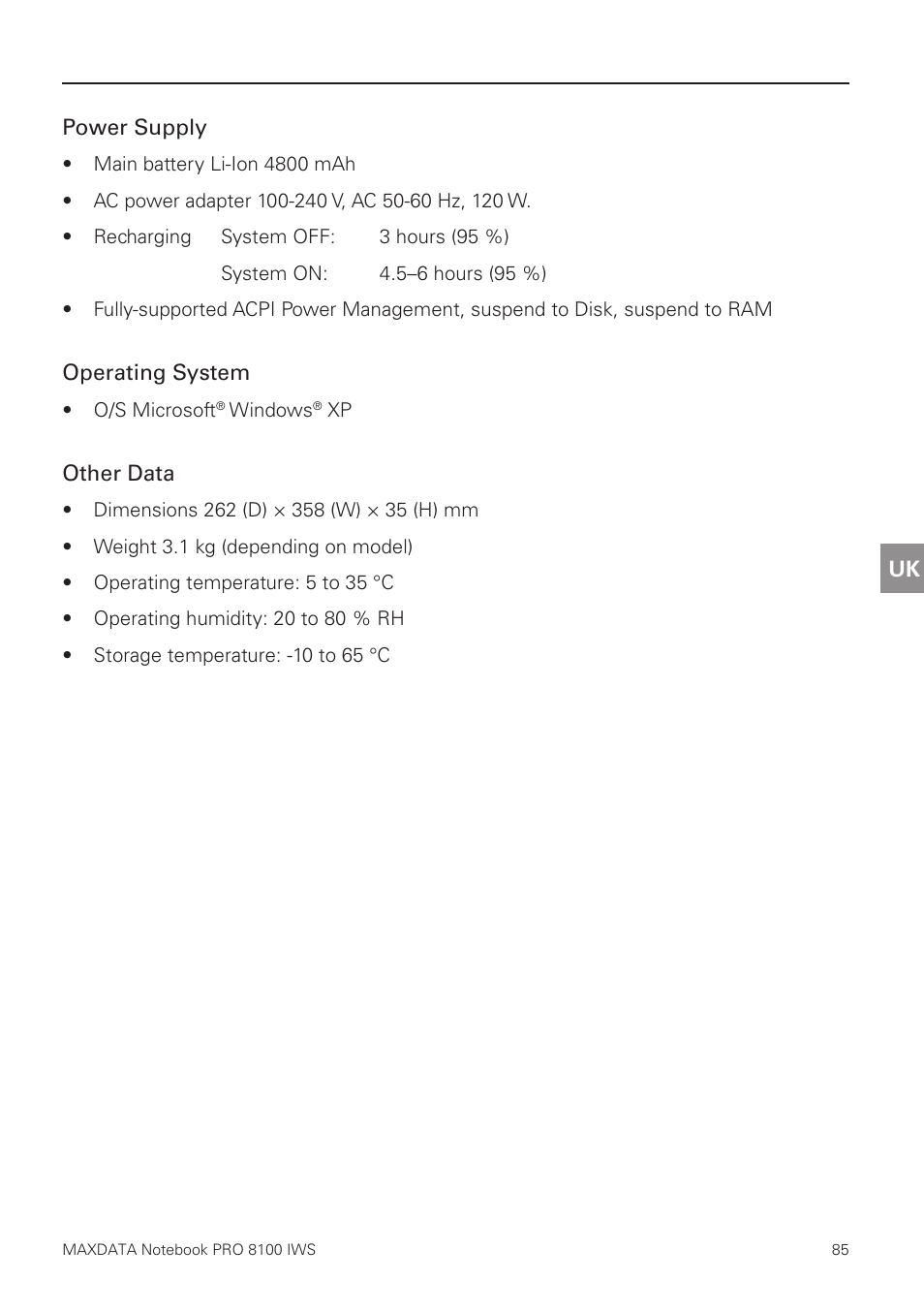 MAXDATA PRO 8100 IWS User Manual | Page 39 / 44