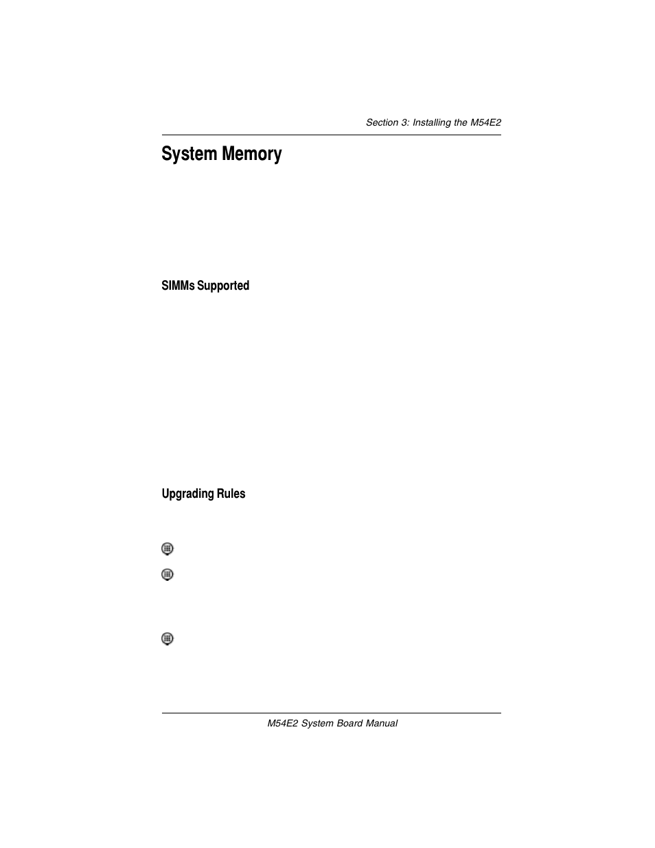 System memory | Micronics M54E2 PCI/EISA User Manual | Page 22 / 79