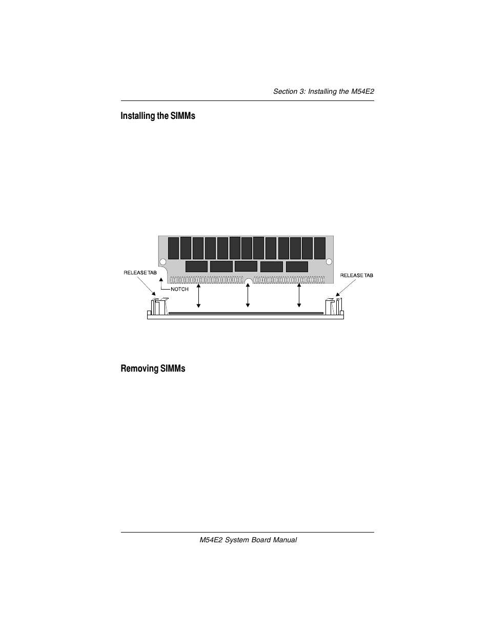 Installing the simms | Micronics M54E2 PCI/EISA User Manual | Page 24 / 79