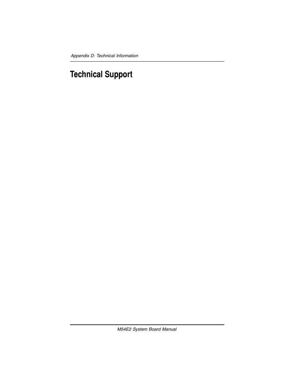 Technical support | Micronics M54E2 PCI/EISA User Manual | Page 63 / 79