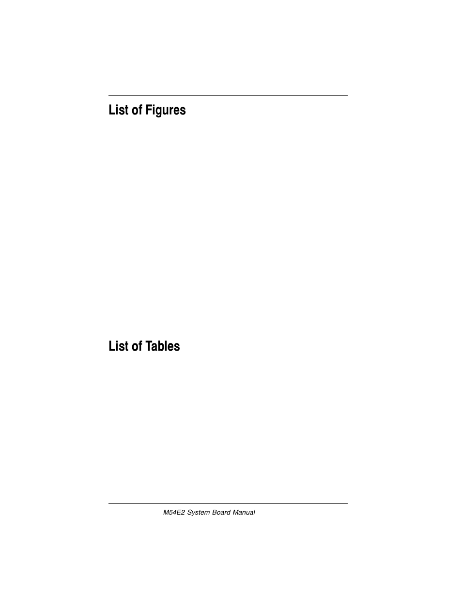 List of figures, List of tables | Micronics M54E2 PCI/EISA User Manual | Page 7 / 79