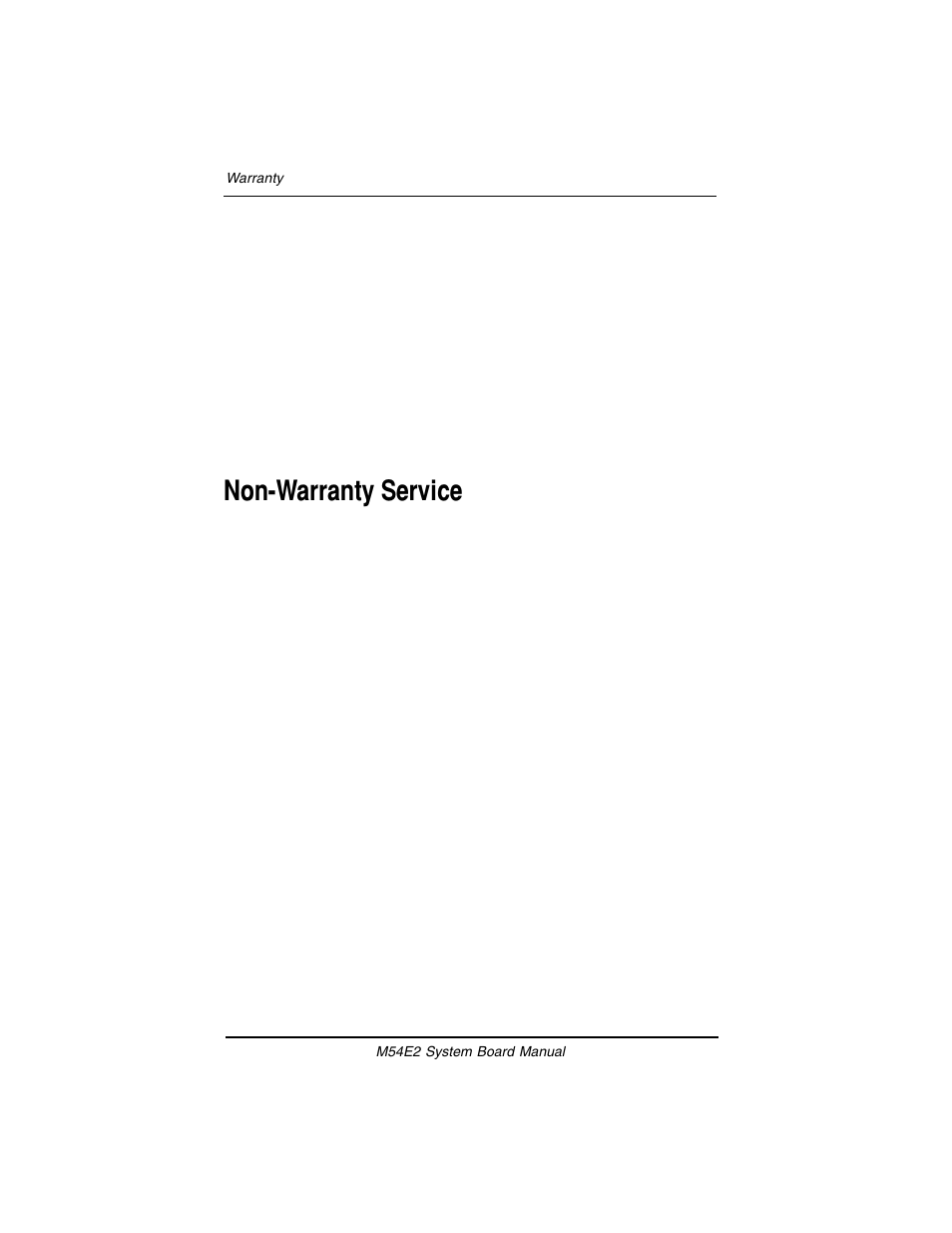 Non-warranty service | Micronics M54E2 PCI/EISA User Manual | Page 75 / 79