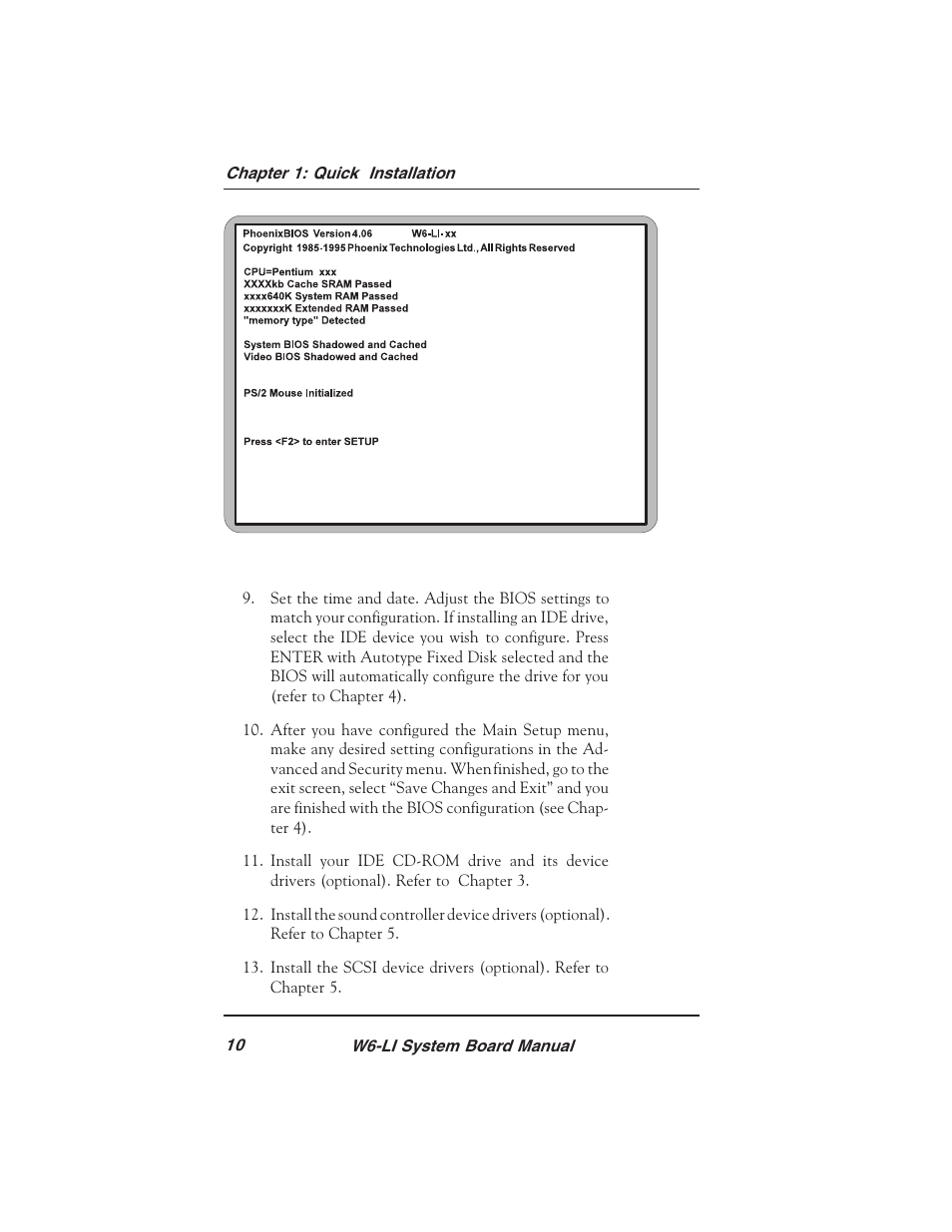 Micronics PENTIUM PRO W6-LI User Manual | Page 12 / 82