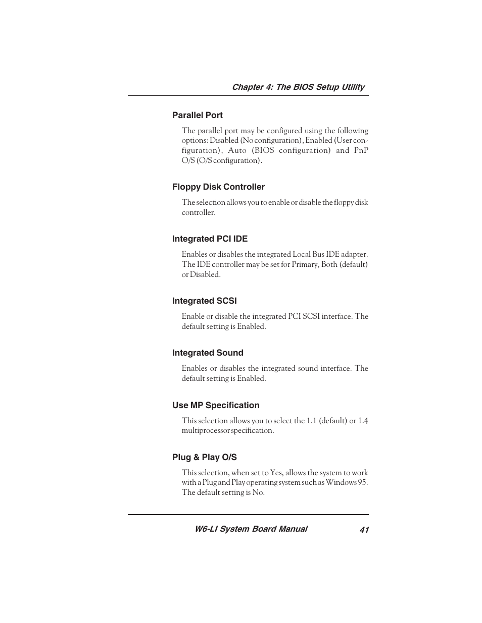 Micronics PENTIUM PRO W6-LI User Manual | Page 43 / 82