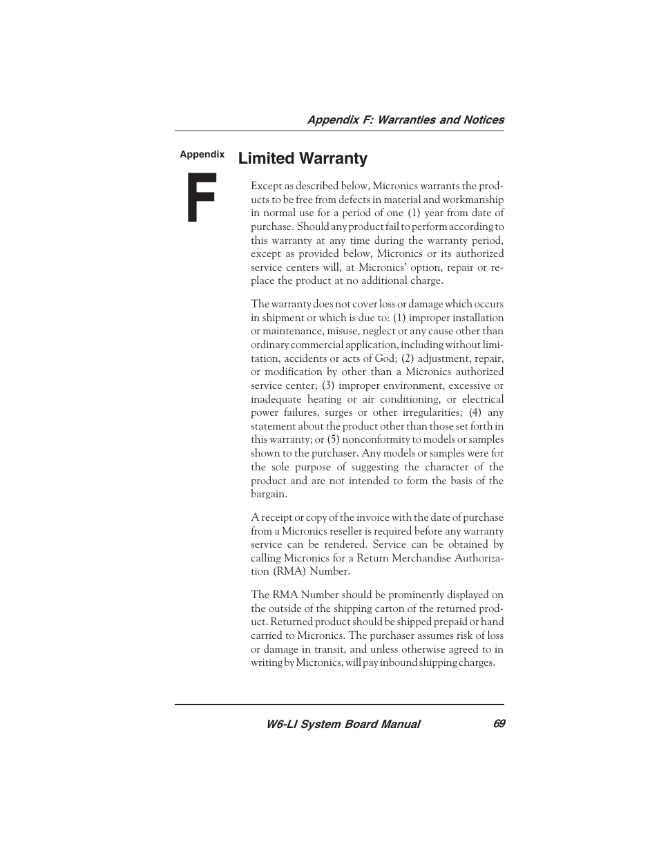 Micronics PENTIUM PRO W6-LI User Manual | Page 71 / 82