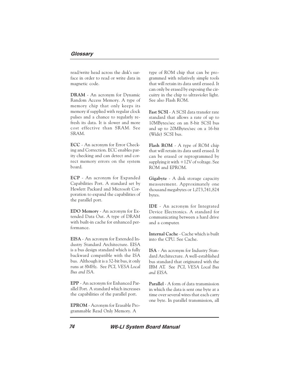 Micronics PENTIUM PRO W6-LI User Manual | Page 76 / 82