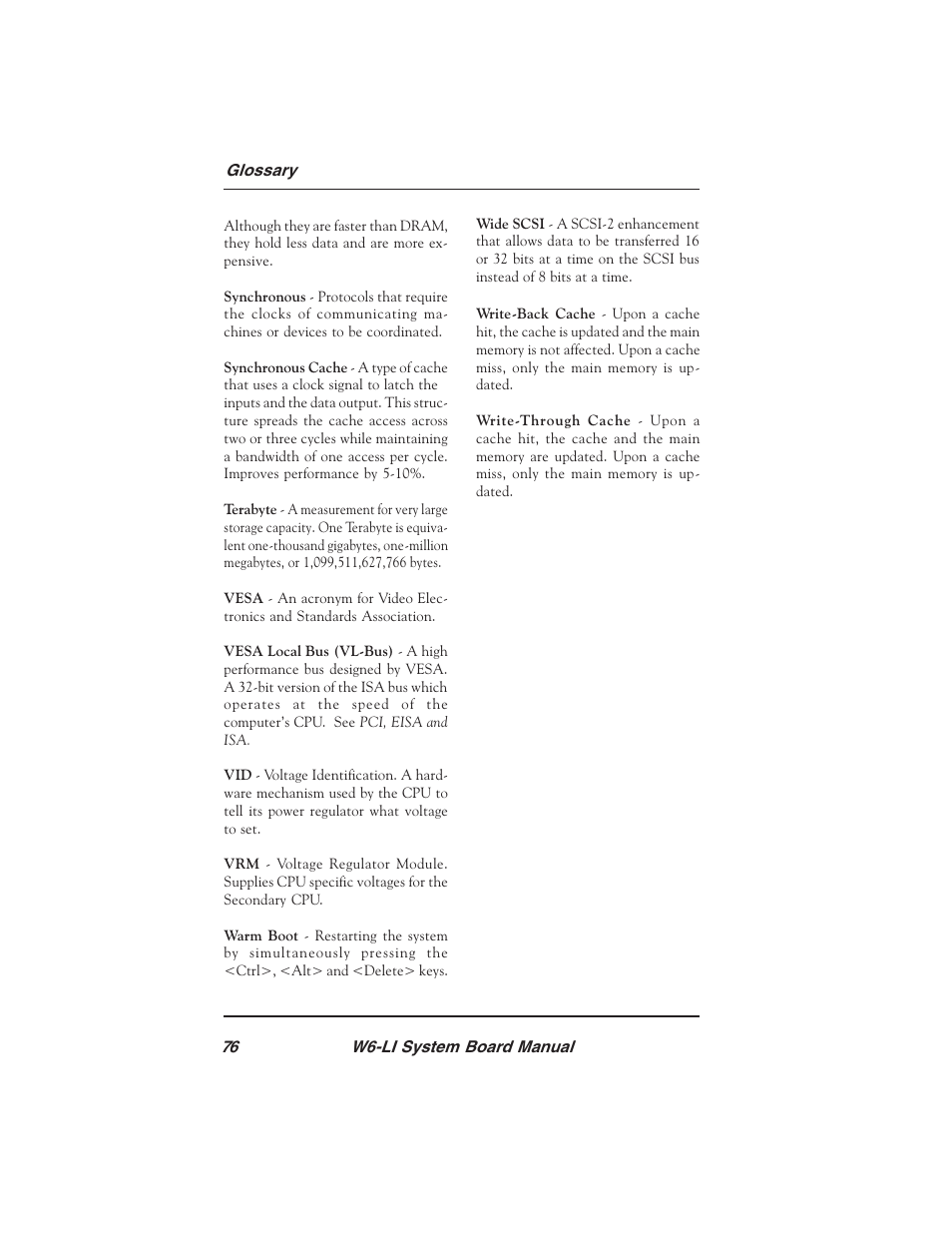 Micronics PENTIUM PRO W6-LI User Manual | Page 78 / 82