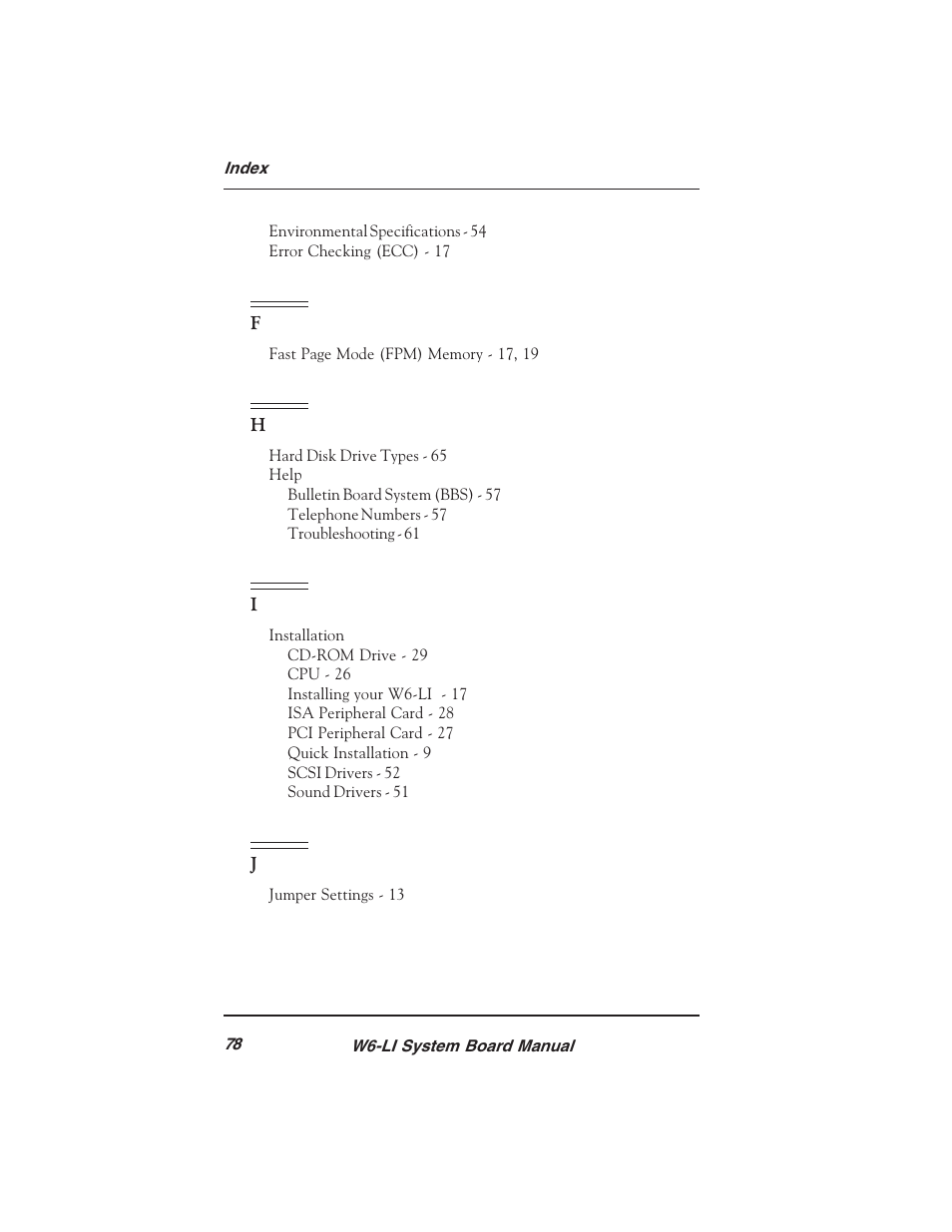 Micronics PENTIUM PRO W6-LI User Manual | Page 80 / 82