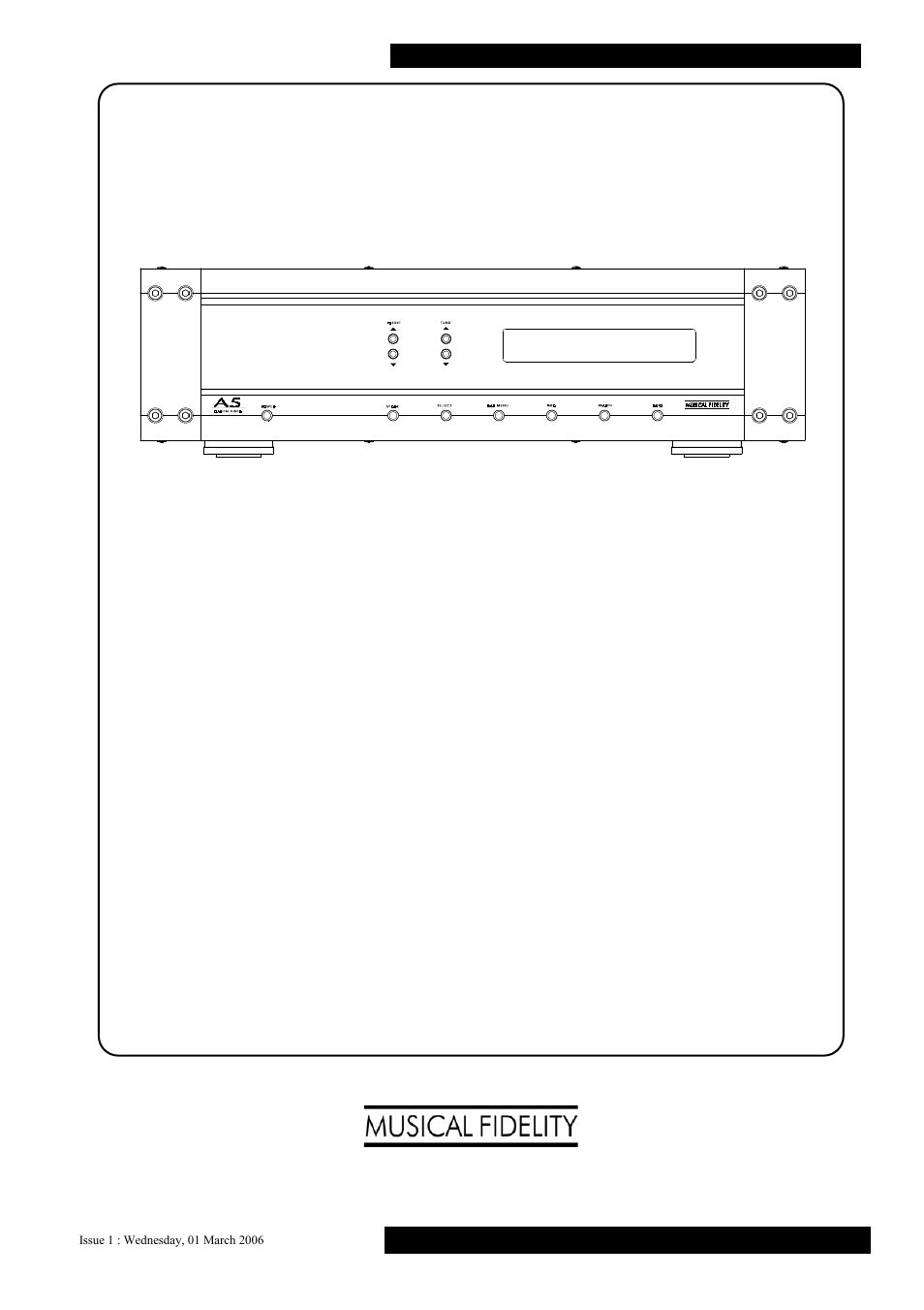 Musical Fidelity A5 User Manual | 12 pages