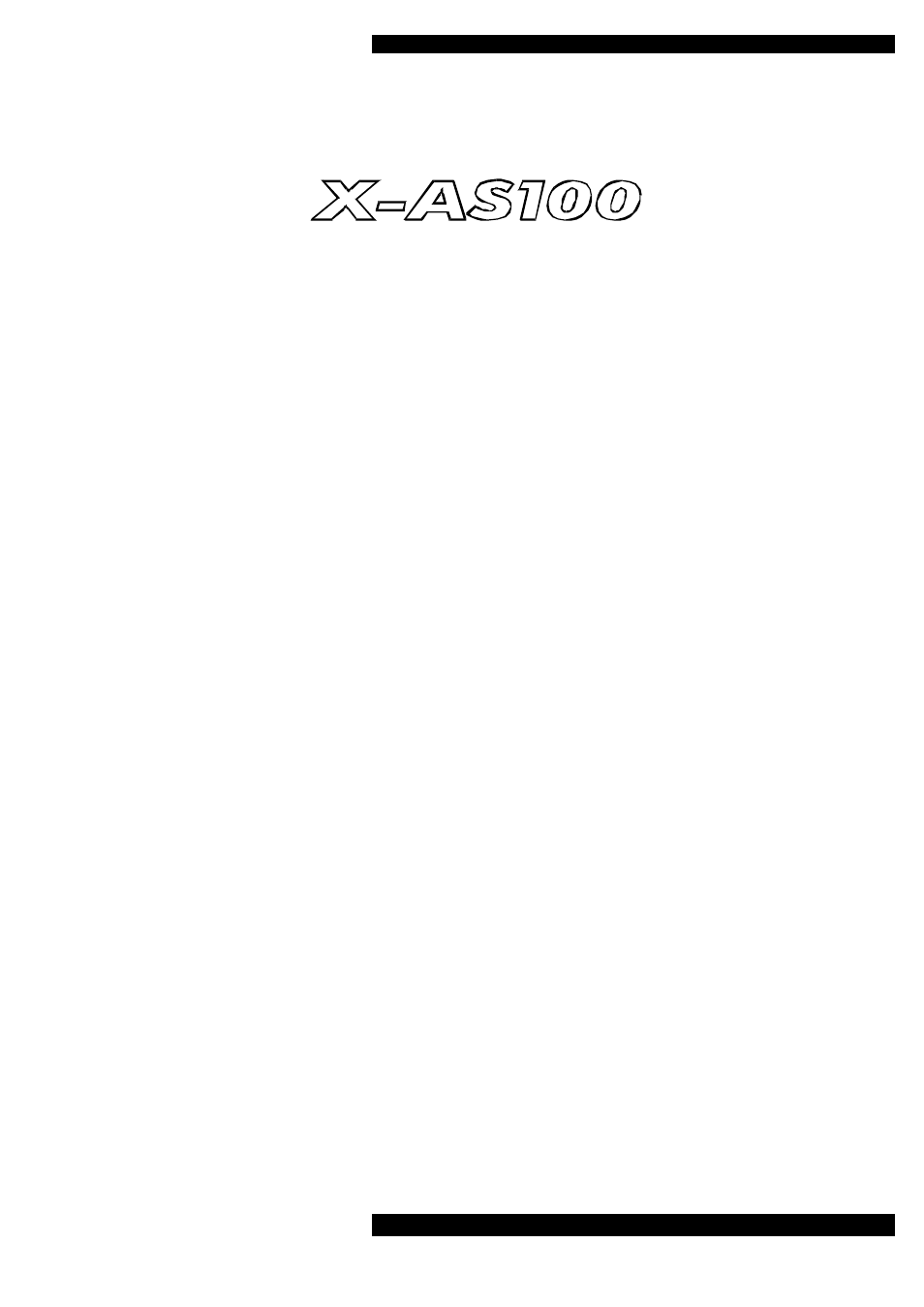 Musical Fidelity X-AS100 User Manual | 9 pages
