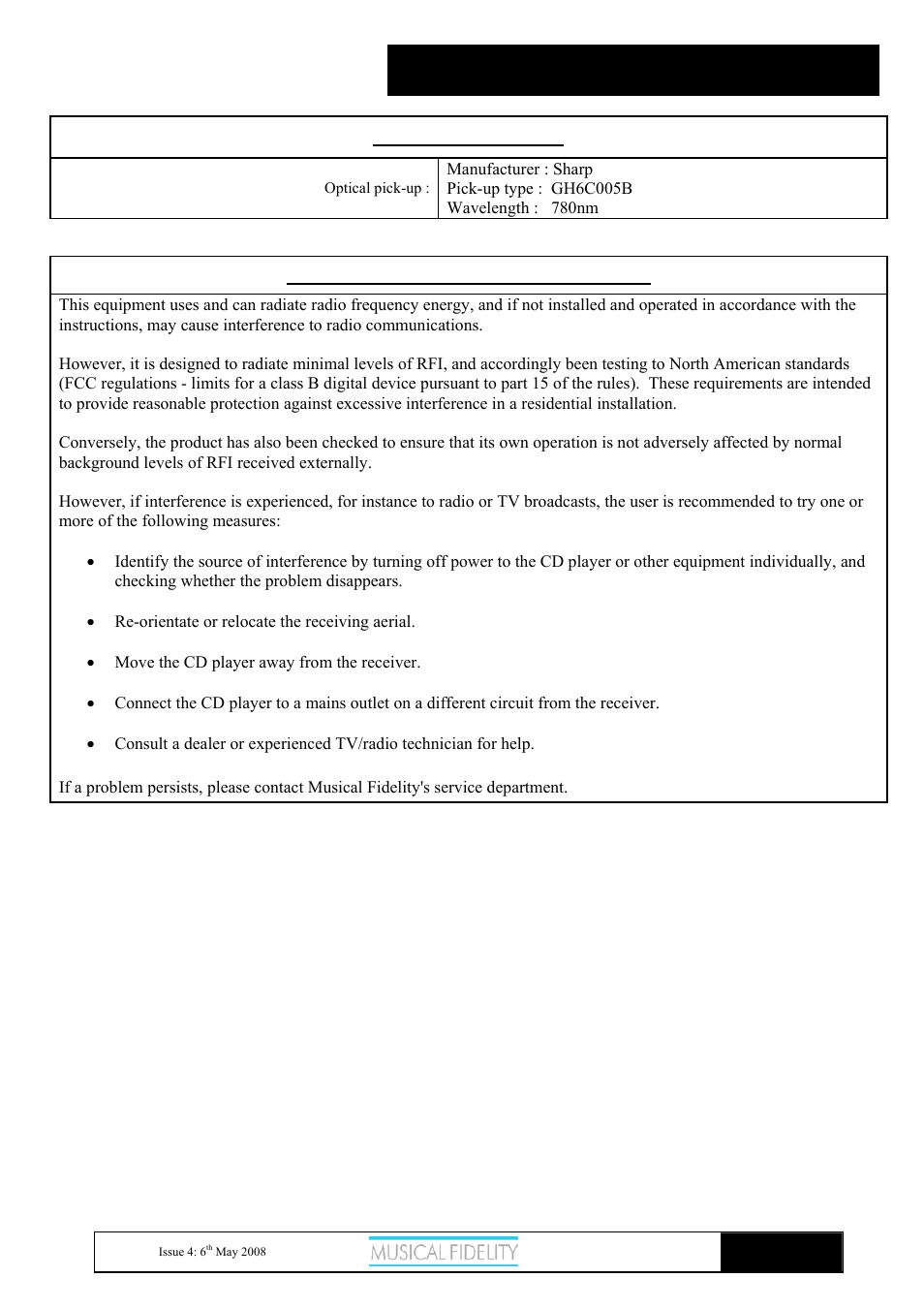 A1 pro cd, Safety information | Musical Fidelity A1 User Manual | Page 4 / 16