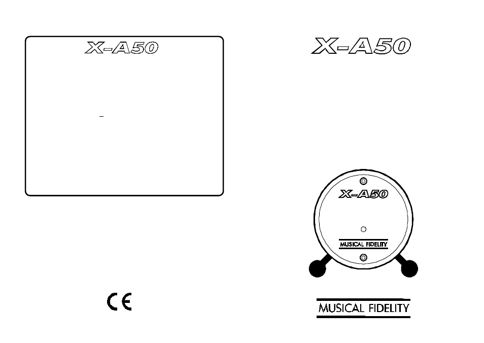 Musical Fidelity X-A50 User Manual | 2 pages