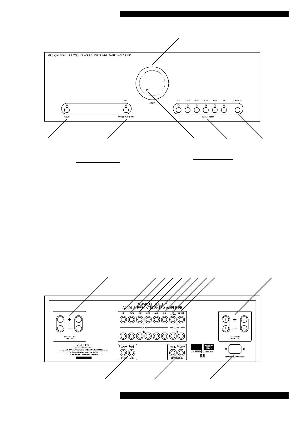 Connections and facilities, A1001 | Musical Fidelity A1001 User Manual | Page 3 / 8