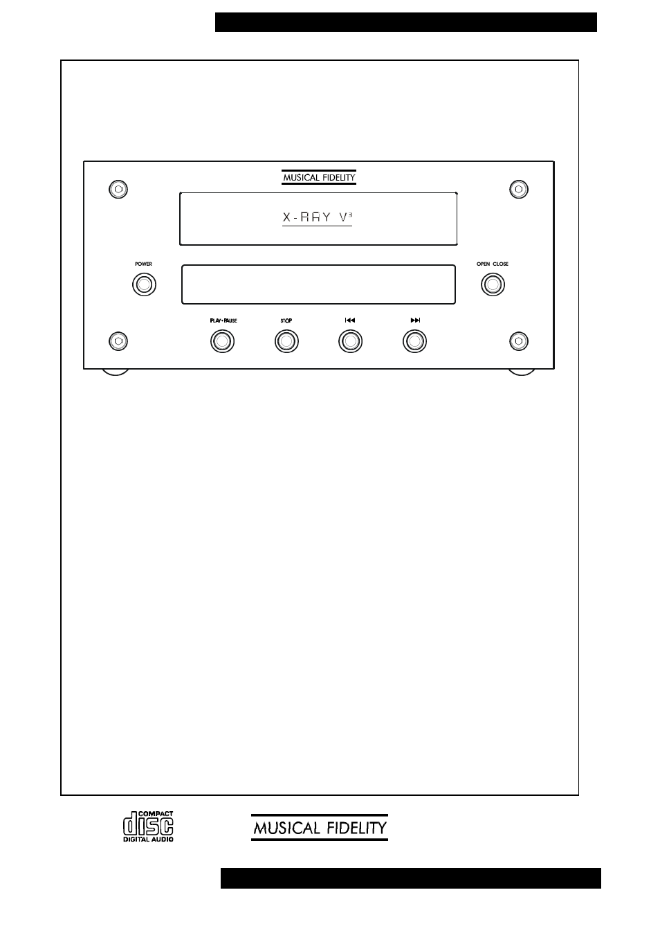 Musical Fidelity X-RAY V3 User Manual | 16 pages