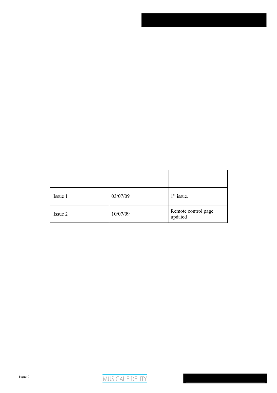 Ams35i, Manual revision | Musical Fidelity AMS35I User Manual | Page 12 / 12