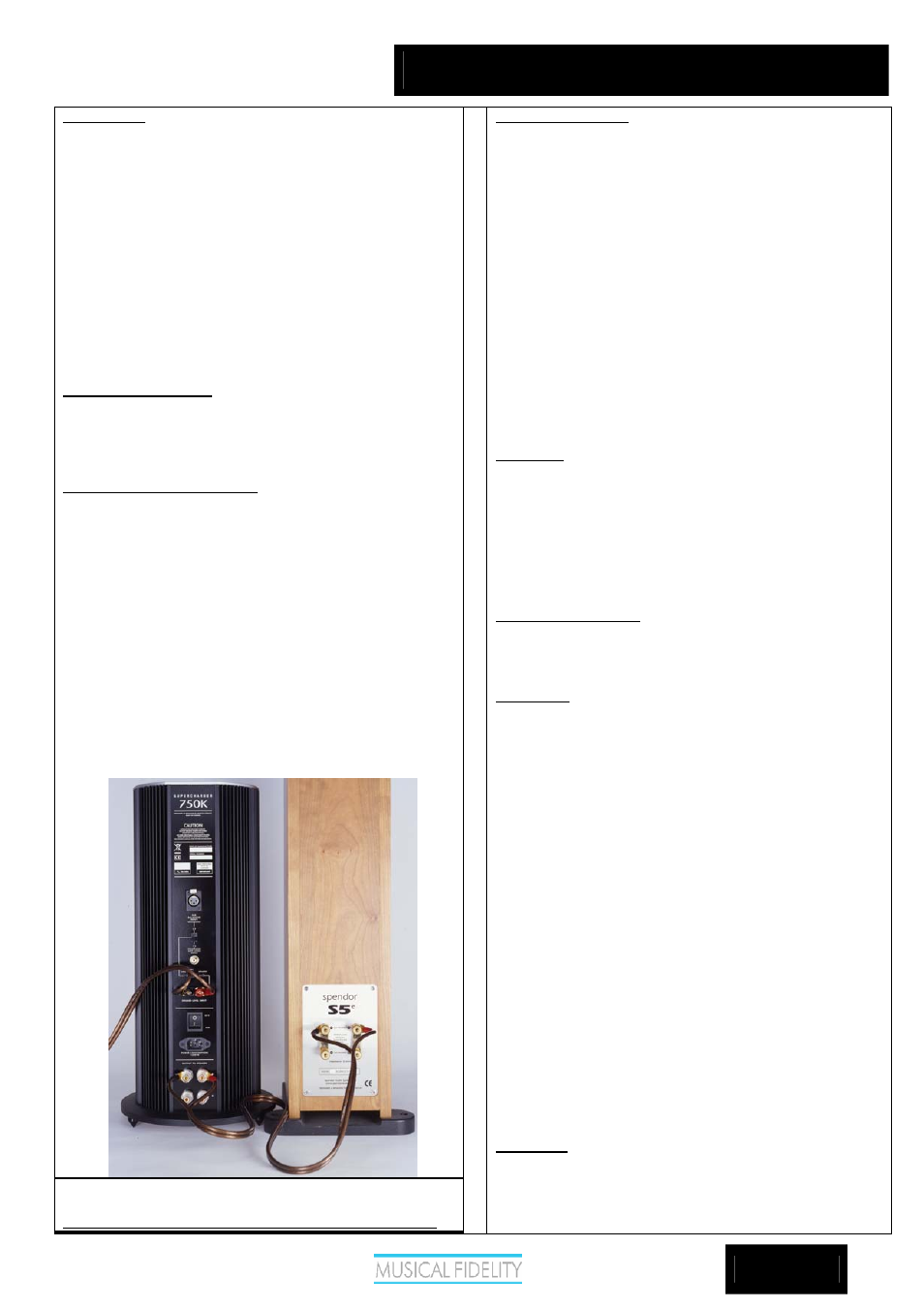 Supercharger 750k, Installation | Musical Fidelity SUPERCHARGER 750K User Manual | Page 6 / 11