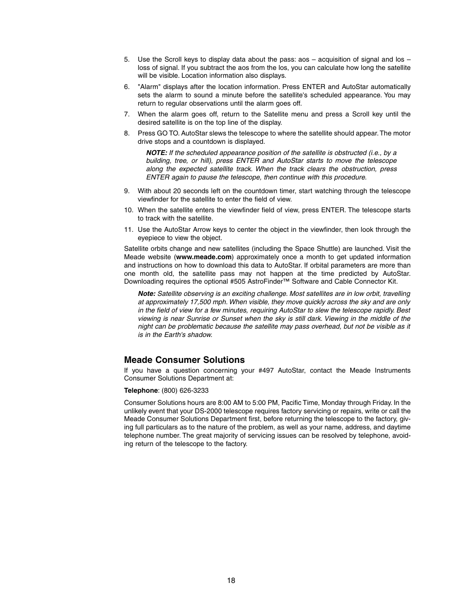 Meade consumer solutions | Meade Instruments DS-2102AT-TC User Manual | Page 18 / 20