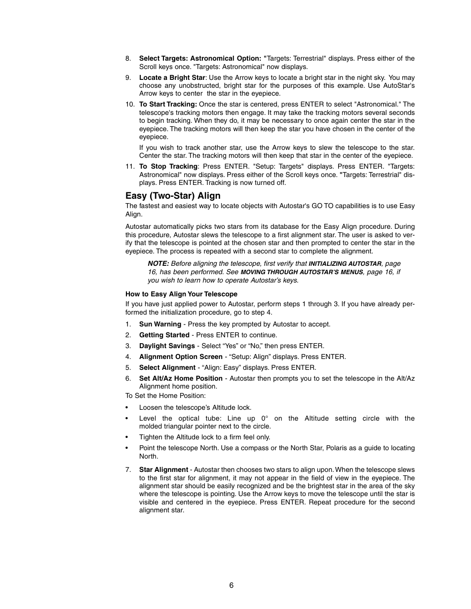 Easy (two-star) align | Meade Instruments DS-2102AT-TC User Manual | Page 6 / 20