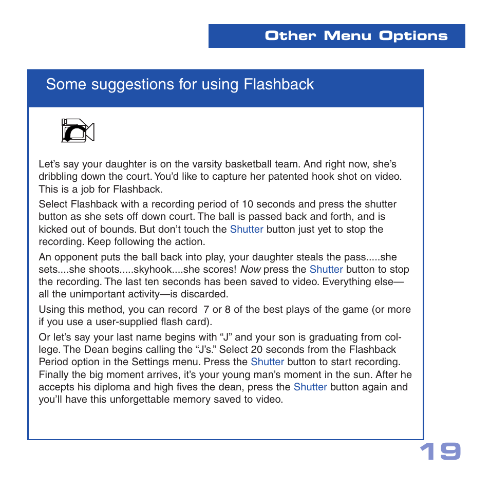 Some suggestions for using flashback | Meade Instruments CV-5 User Manual | Page 19 / 32