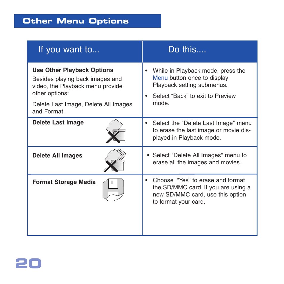 If you want to... do this | Meade Instruments CV-5 User Manual | Page 20 / 32