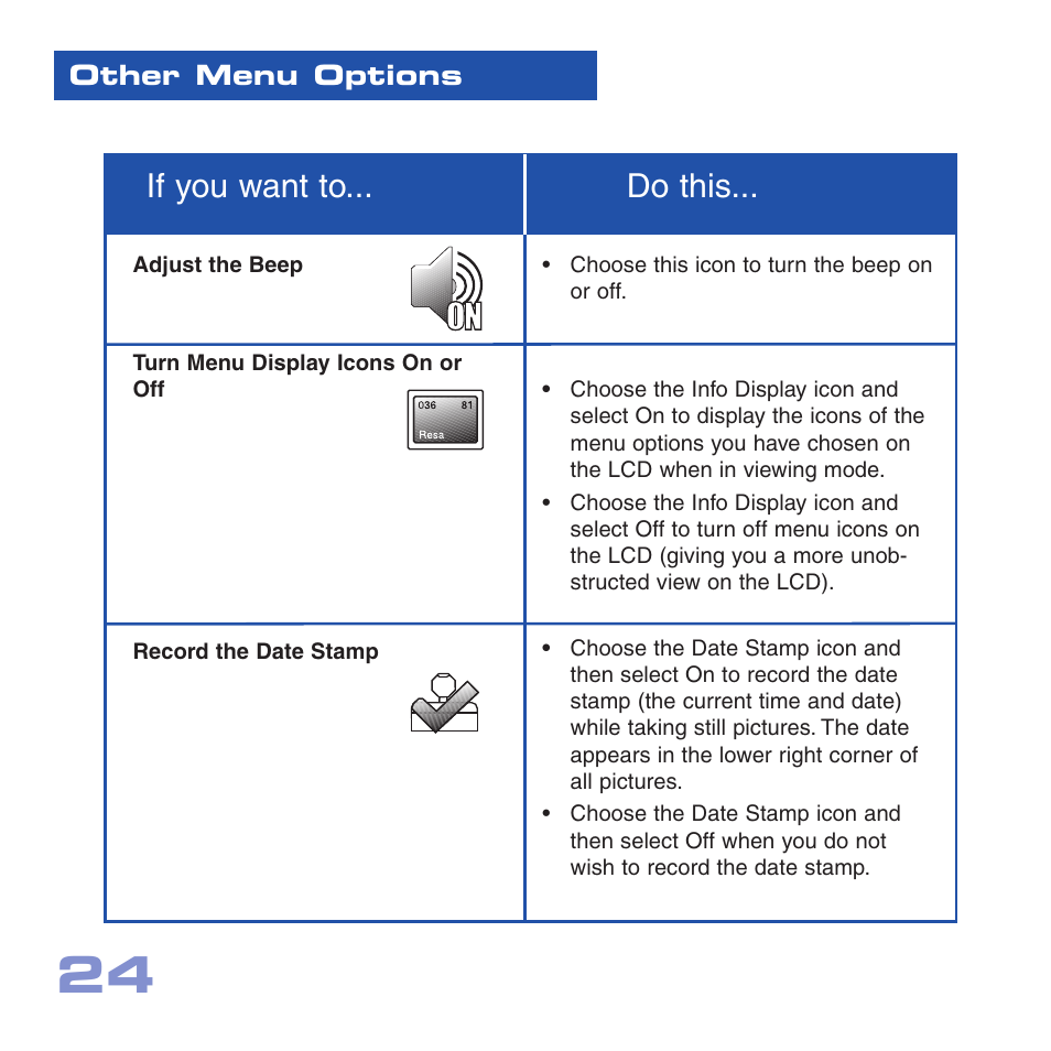 If you want to... do this | Meade Instruments CV-5 User Manual | Page 24 / 32