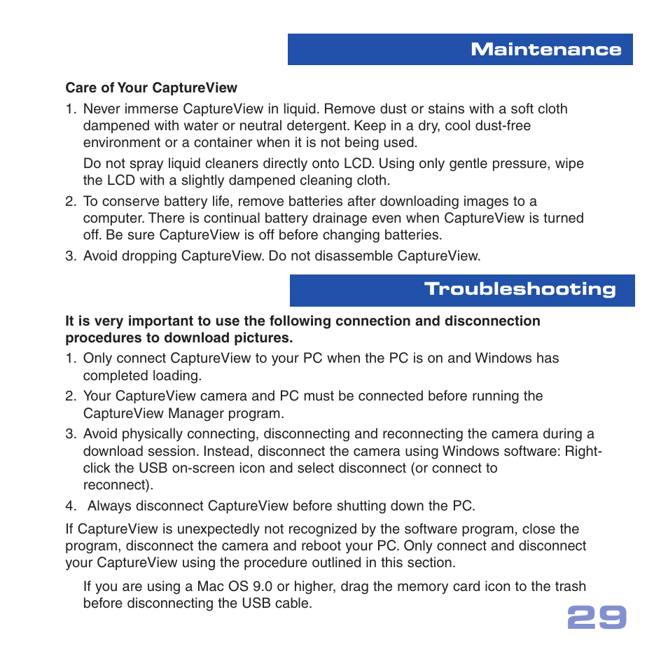 Maintenance troubleshooting | Meade Instruments CV-5 User Manual | Page 29 / 32