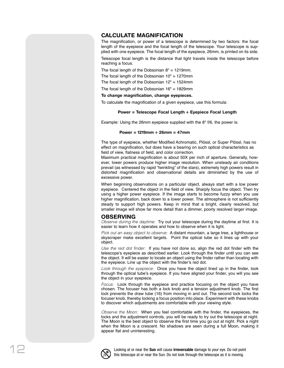 Meade Instruments LightBridge Truss Tube User Manual | Page 12 / 24