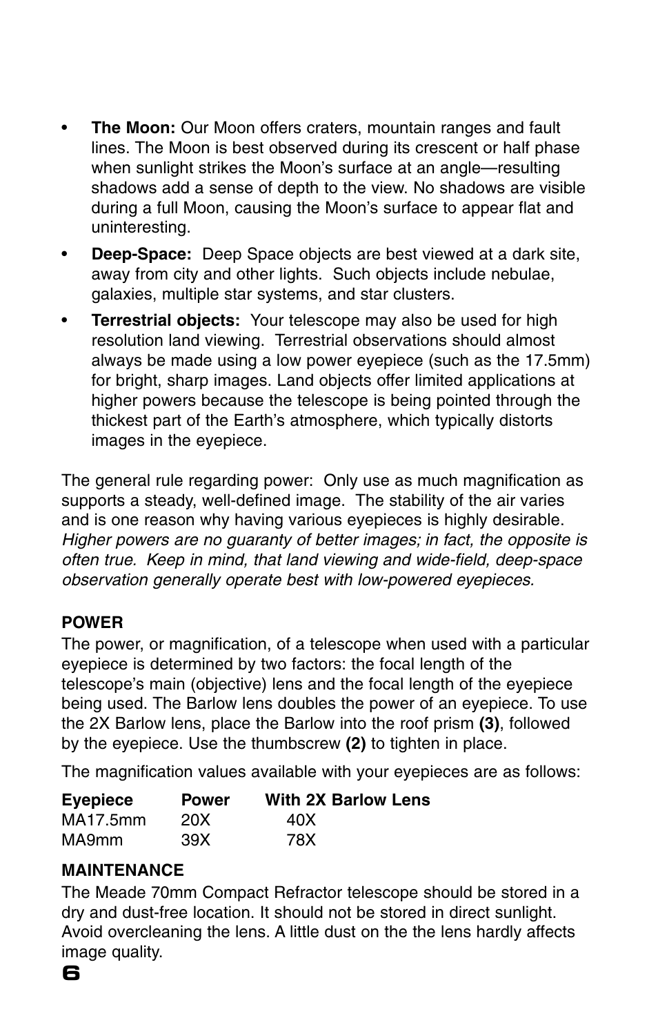 Meade Instruments 70AZ-TR User Manual | Page 6 / 7