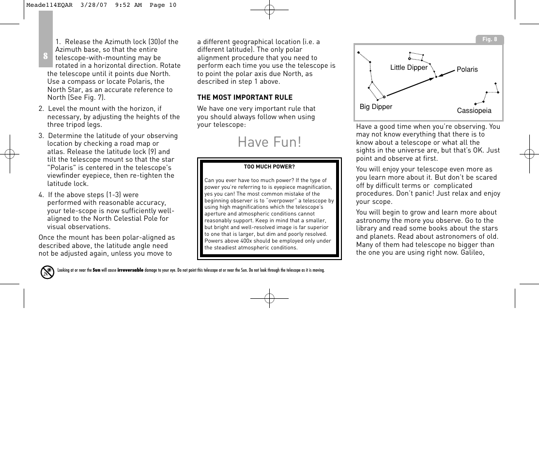 Have fun | Meade Instruments 114EQ-AR User Manual | Page 10 / 28