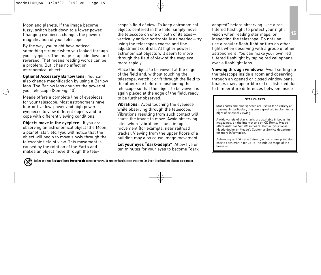 Meade Instruments 114EQ-AR User Manual | Page 15 / 28