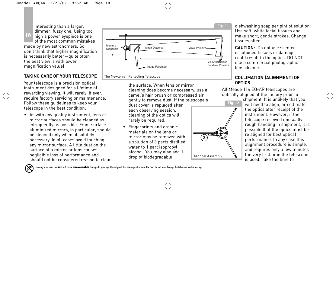 Meade Instruments 114EQ-AR User Manual | Page 18 / 28