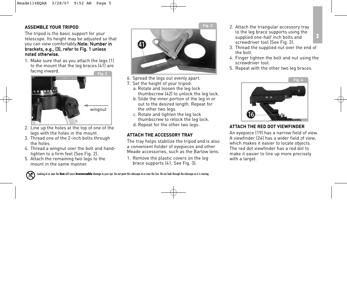 Meade Instruments 114EQ-AR User Manual | Page 5 / 28
