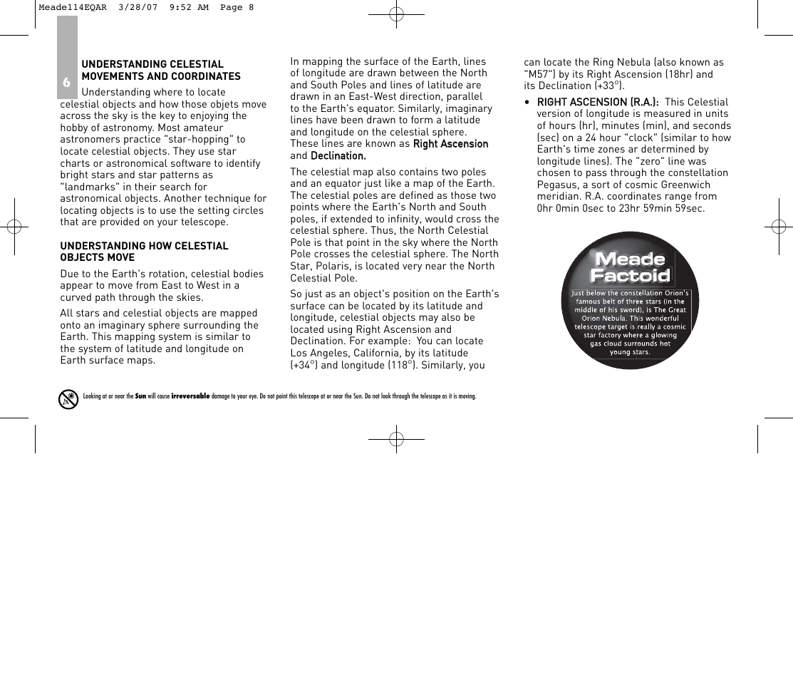 Meade Instruments 114EQ-AR User Manual | Page 8 / 28