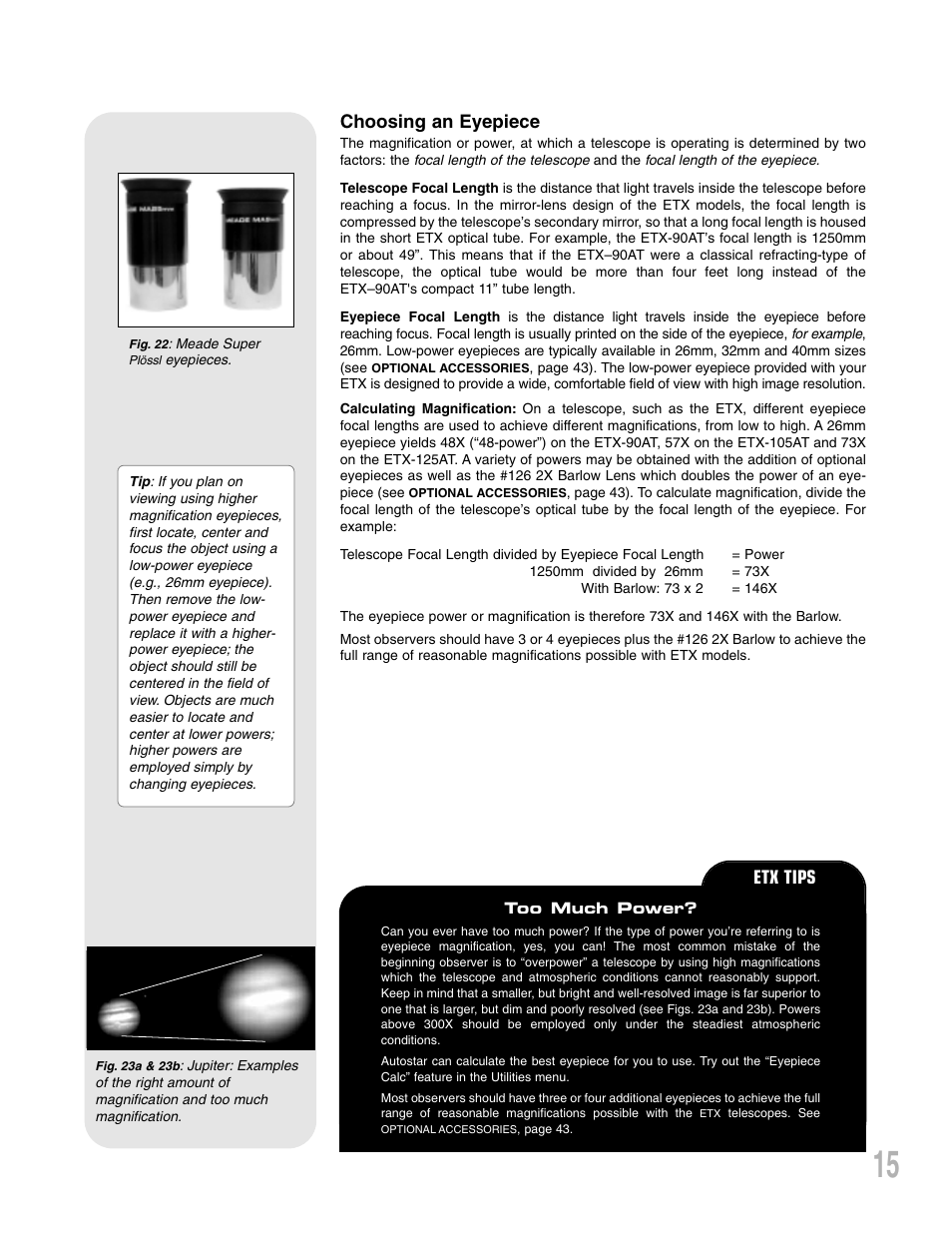 Etx tips choosing an eyepiece | Meade Instruments ETX 90AT User Manual | Page 15 / 60