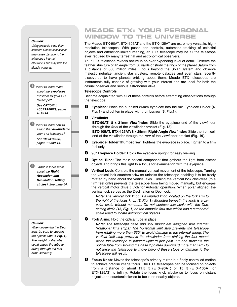 Meade etx: your personal window to the universe | Meade Instruments ETX 90AT User Manual | Page 7 / 60