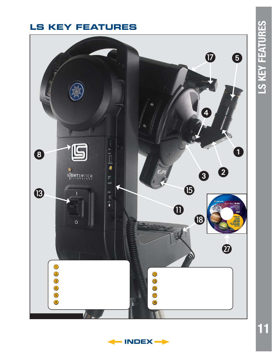 Ls key fea tures, Ls key features | Meade Instruments 6" LS-6 ACF User Manual | Page 11 / 47
