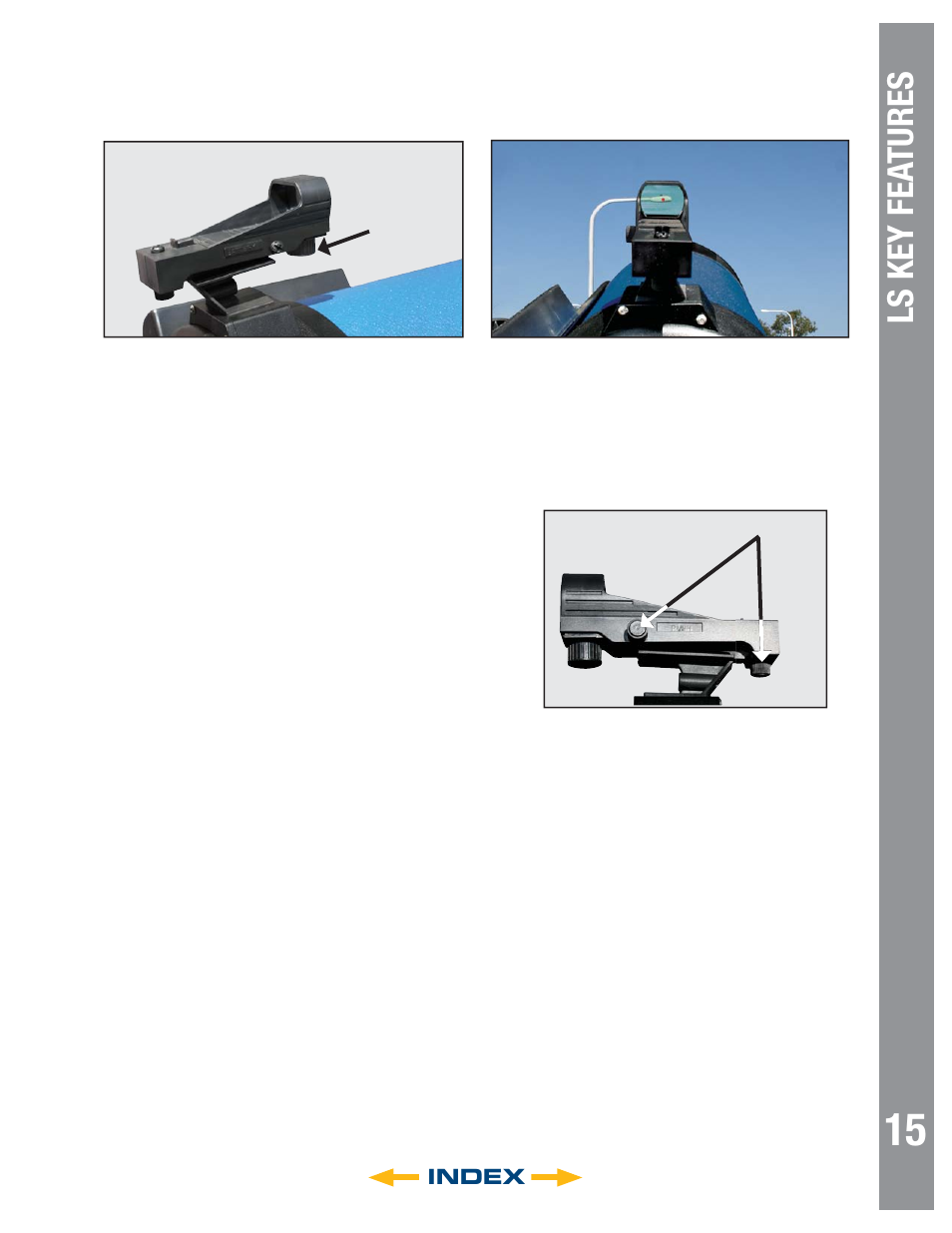 Ls key fea tures, Index | Meade Instruments 6" LS-6 ACF User Manual | Page 15 / 47