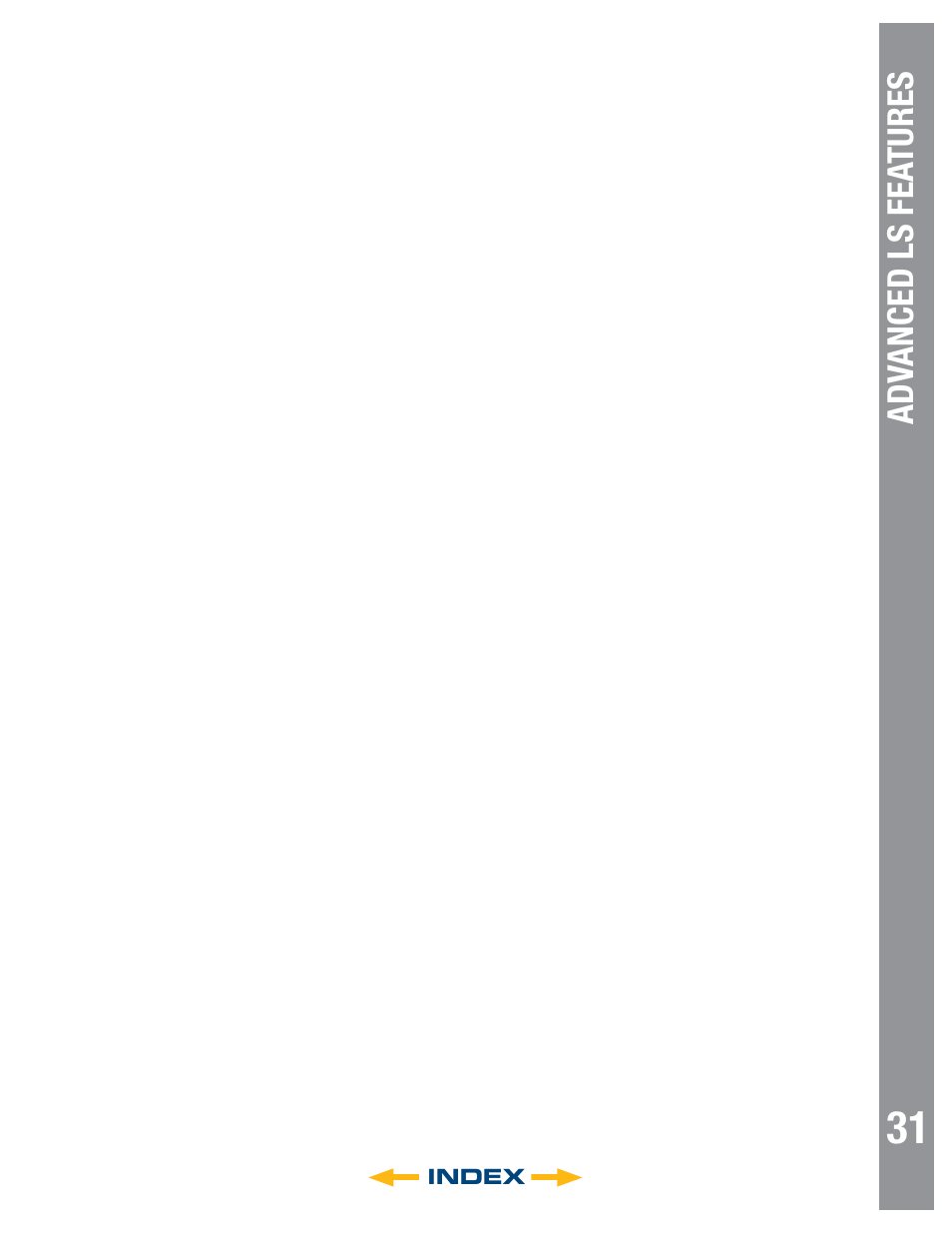 Adv anced ls fea tures, Index | Meade Instruments 6" LS-6 ACF User Manual | Page 31 / 47